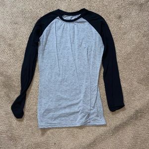 Gray and Black Baseball Tee